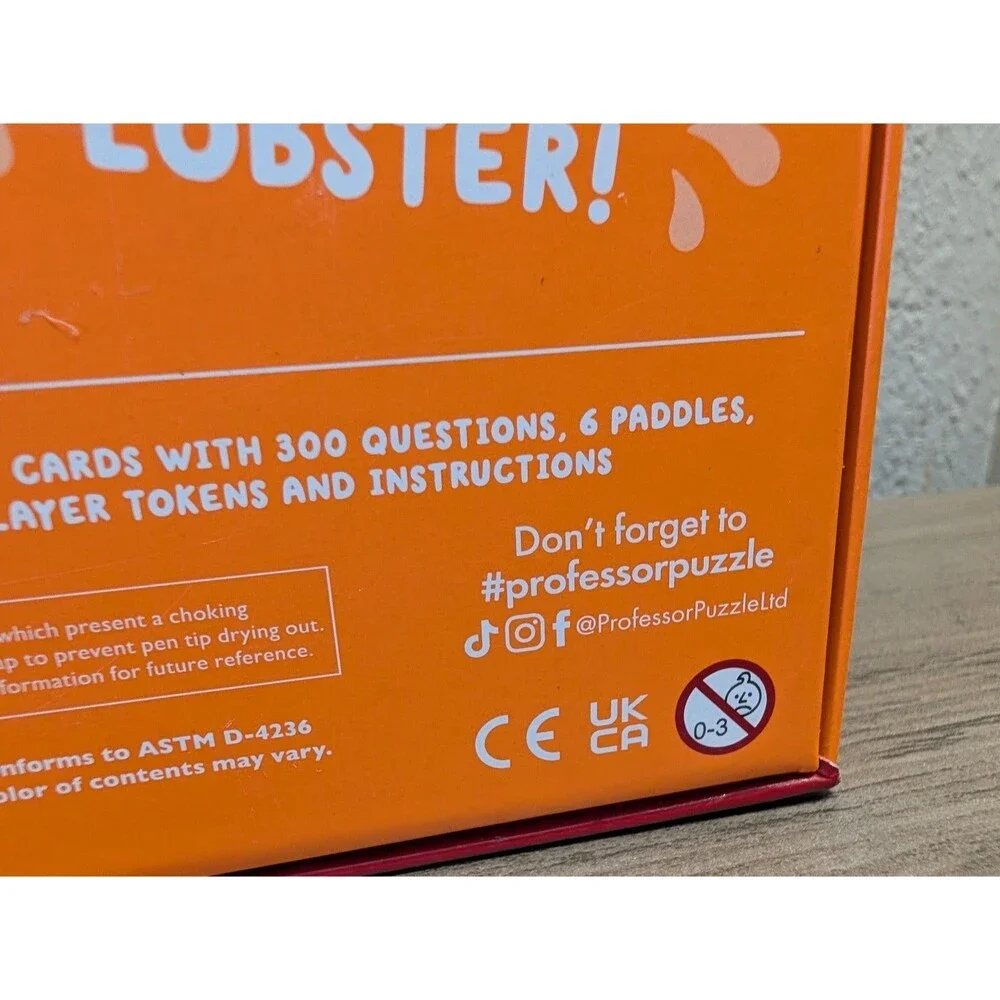 Professor Puzzle You're My Lobster Party Game Ages 12+ 2-6 Players 2023